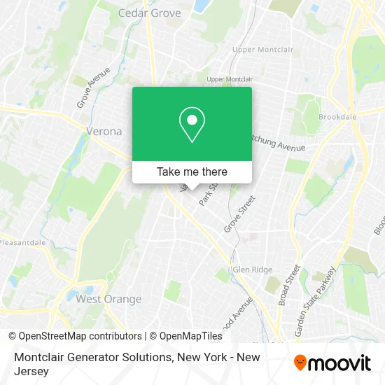 Montclair Generator Solutions map