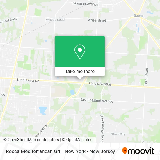 Rocca Mediterranean Grill map