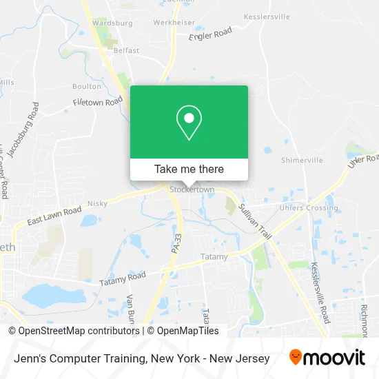 Jenn's Computer Training map