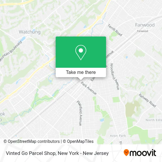 Vinted Go Parcel Shop map