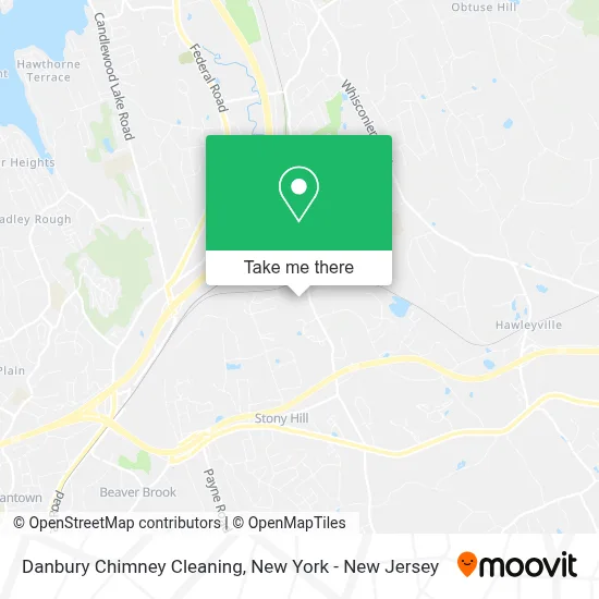 Danbury Chimney Cleaning map