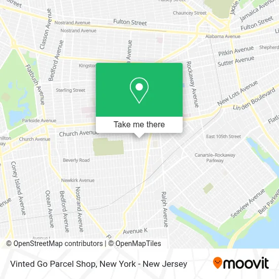 Vinted Go Parcel Shop map