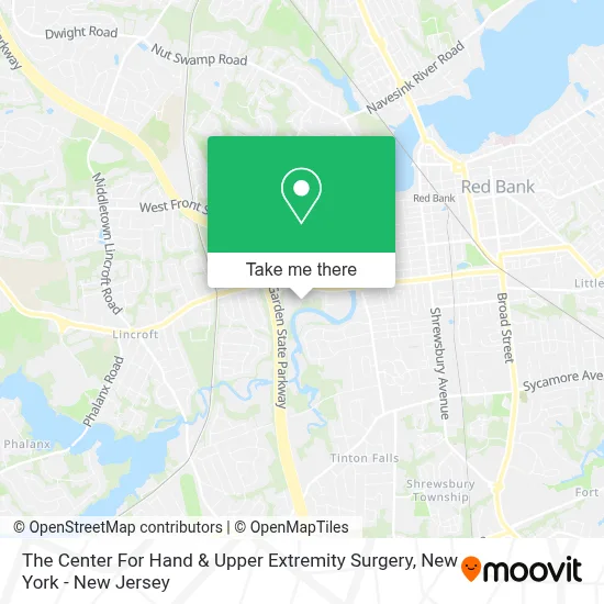 The Center For Hand & Upper Extremity Surgery map