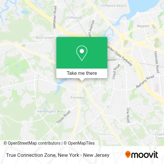 True Connection Zone map