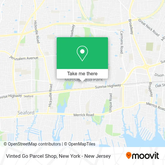 Vinted Go Parcel Shop map