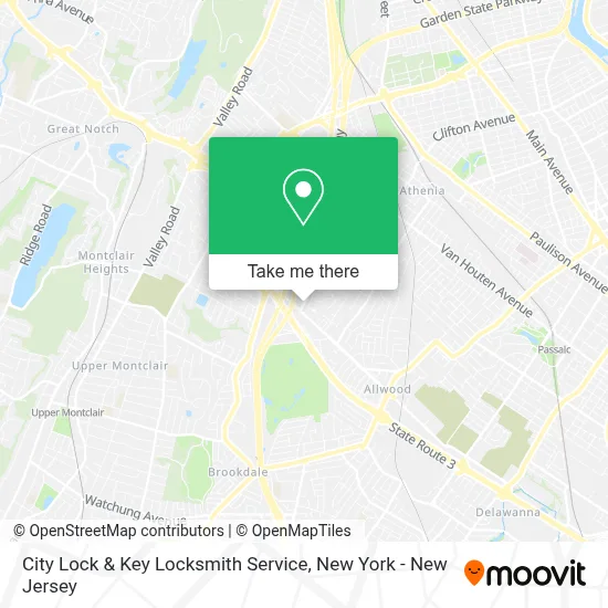 City Lock & Key Locksmith Service map