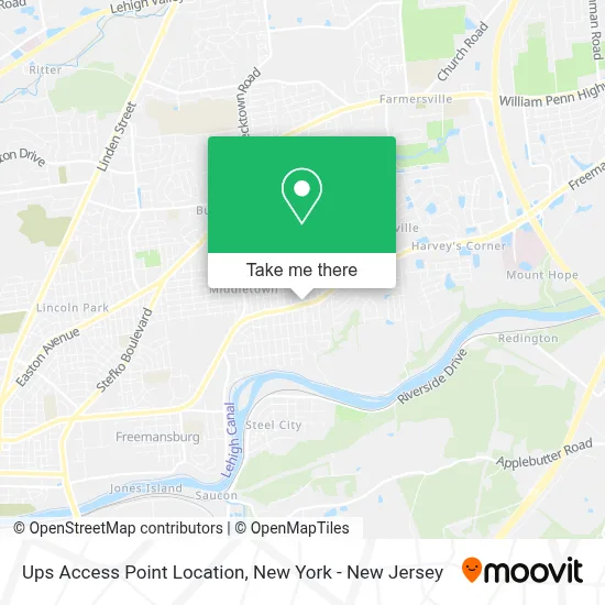 Ups Access Point Location map