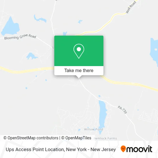 Ups Access Point Location map