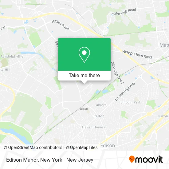 Edison Manor map