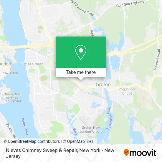 Nieves Chimney Sweep & Repair map