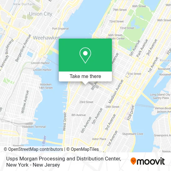 Usps Morgan Processing and Distribution Center map