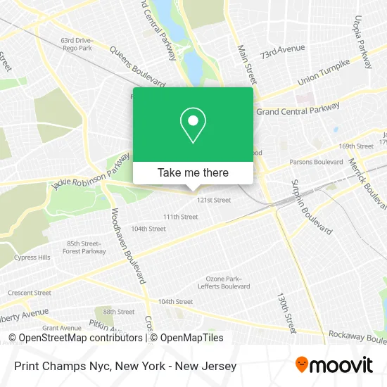 Print Champs Nyc map