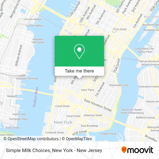 Simple Milk Choices map