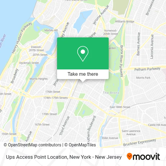 Ups Access Point Location map
