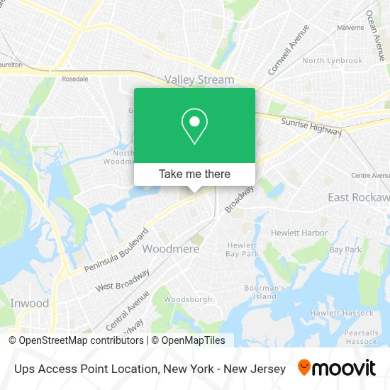 Ups Access Point Location map