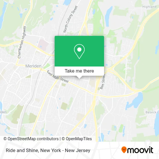 Ride and Shine map