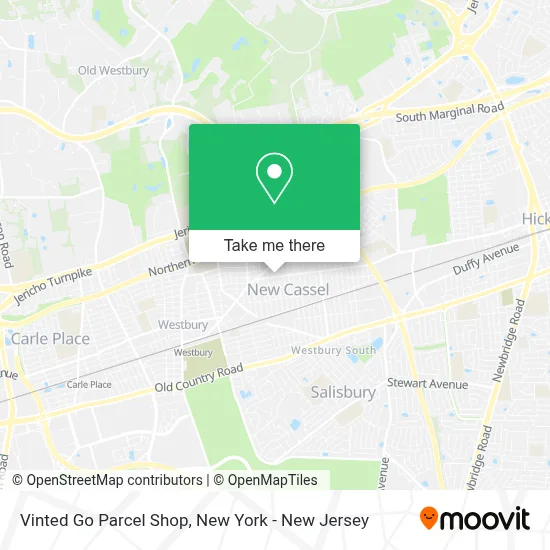 Vinted Go Parcel Shop map