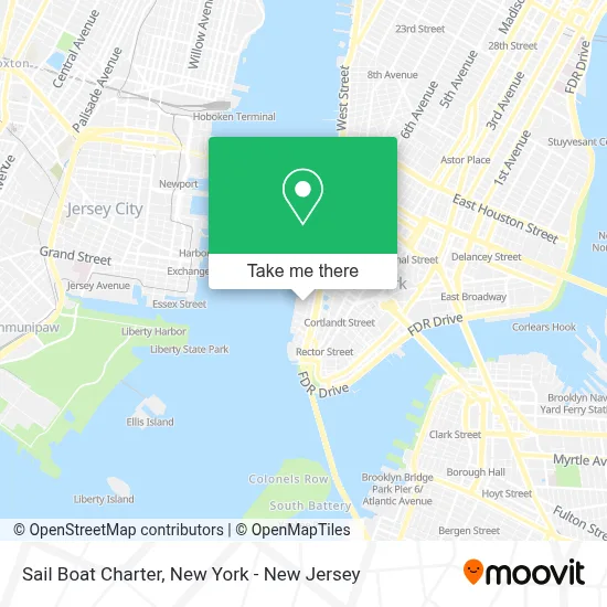 Sail Boat Charter map