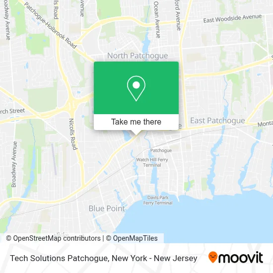 Tech Solutions Patchogue map