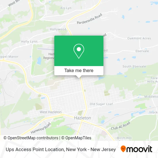 Ups Access Point Location map