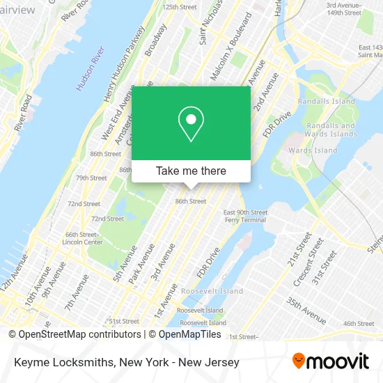 Keyme Locksmiths map