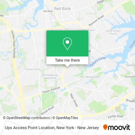 Ups Access Point Location map