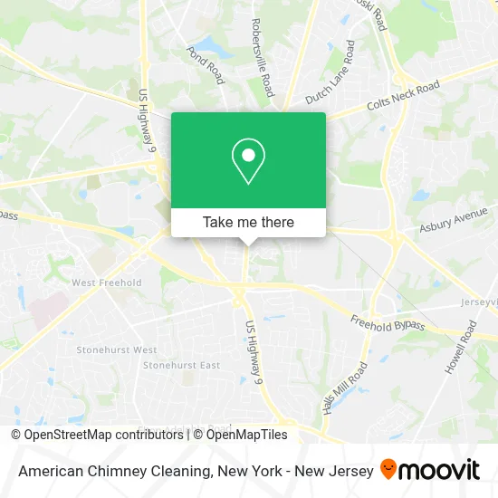 American Chimney Cleaning map