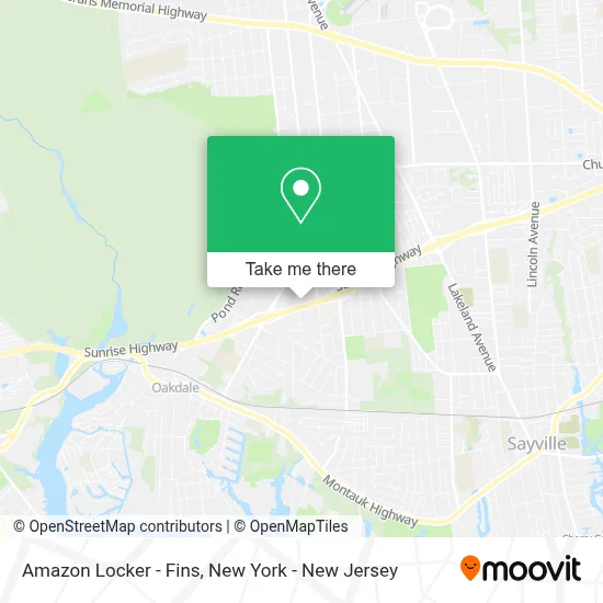 Amazon Locker - Fins map
