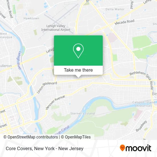 Core Covers map