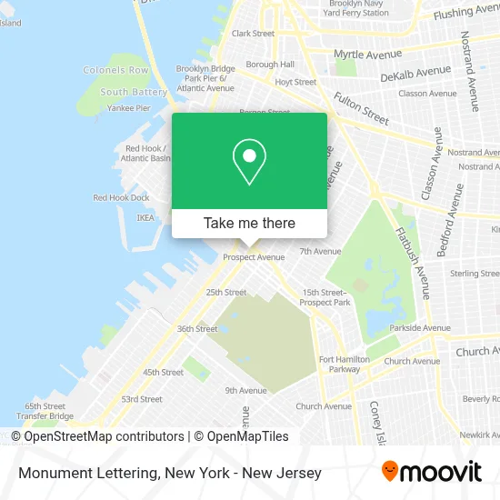 Monument Lettering map