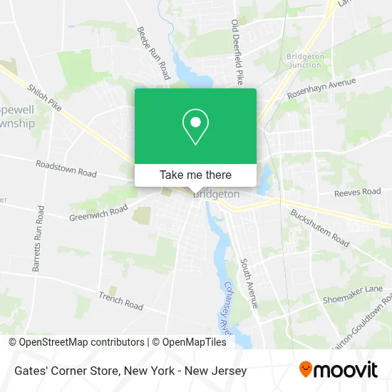 Gates' Corner Store map