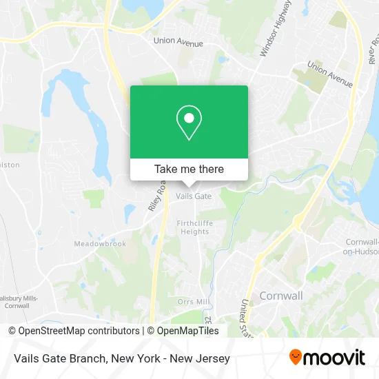 Vails Gate Branch map