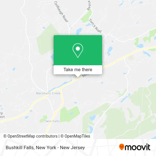 Bushkill Falls map