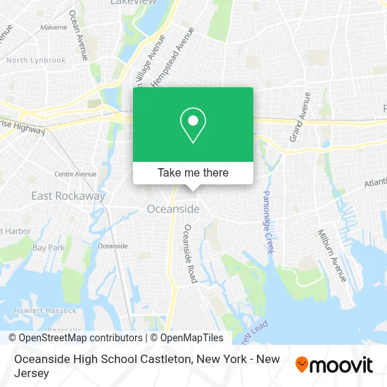 Oceanside High School Castleton map