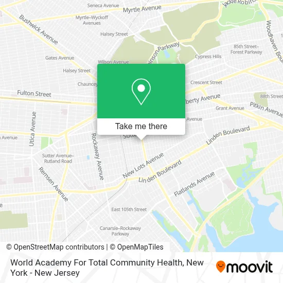 World Academy For Total Community Health map