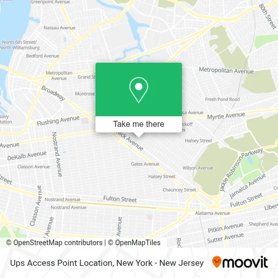 Ups Access Point Location map