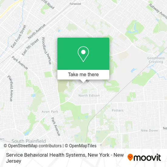 Service Behavioral Health Systems map