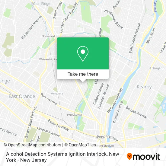 Alcohol Detection Systems Ignition Interlock map