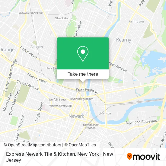 Express Newark Tile & Kitchen map