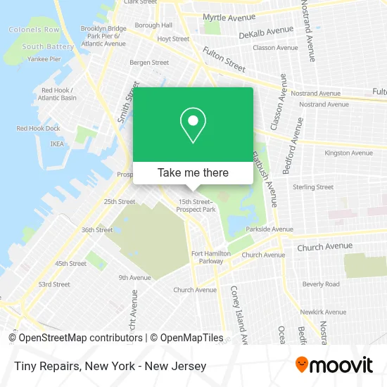 Tiny Repairs map
