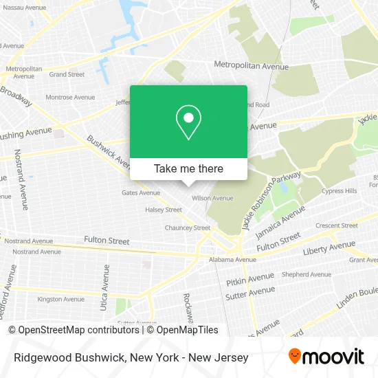 Ridgewood Bushwick map