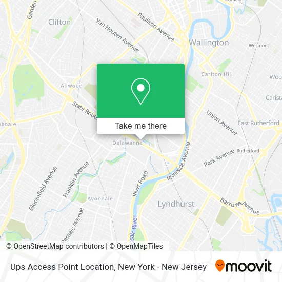 Ups Access Point Location map