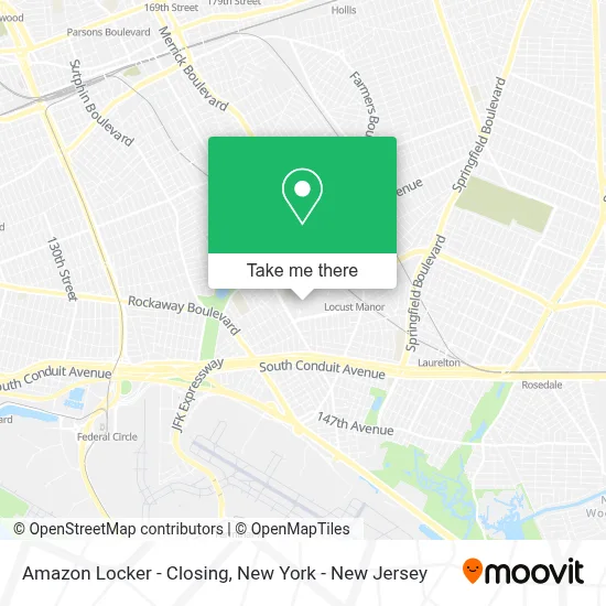 Amazon Locker - Closing map