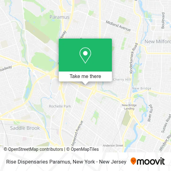 Rise Dispensaries Paramus map