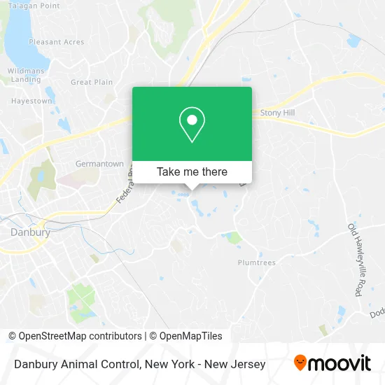 Danbury Animal Control map