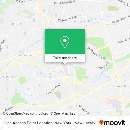 Ups Access Point Location map
