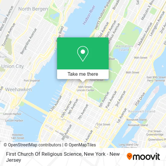 First Church Of Religious Science map
