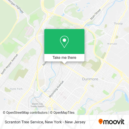 Scranton Tree Service map