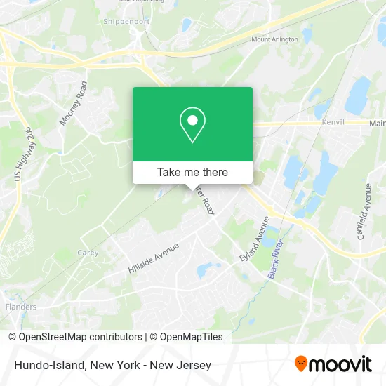 ¿Cómo llegar a Hundo-Island en Roxbury en autobús o tren?
