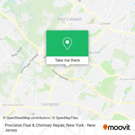 Precision Flue & Chimney Repair map